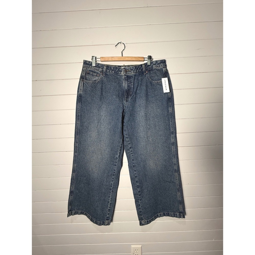 PacSun Casey Low Rise Baggy‎ Wide Leg Jeans Blue Mens 32 Short NWT 0265